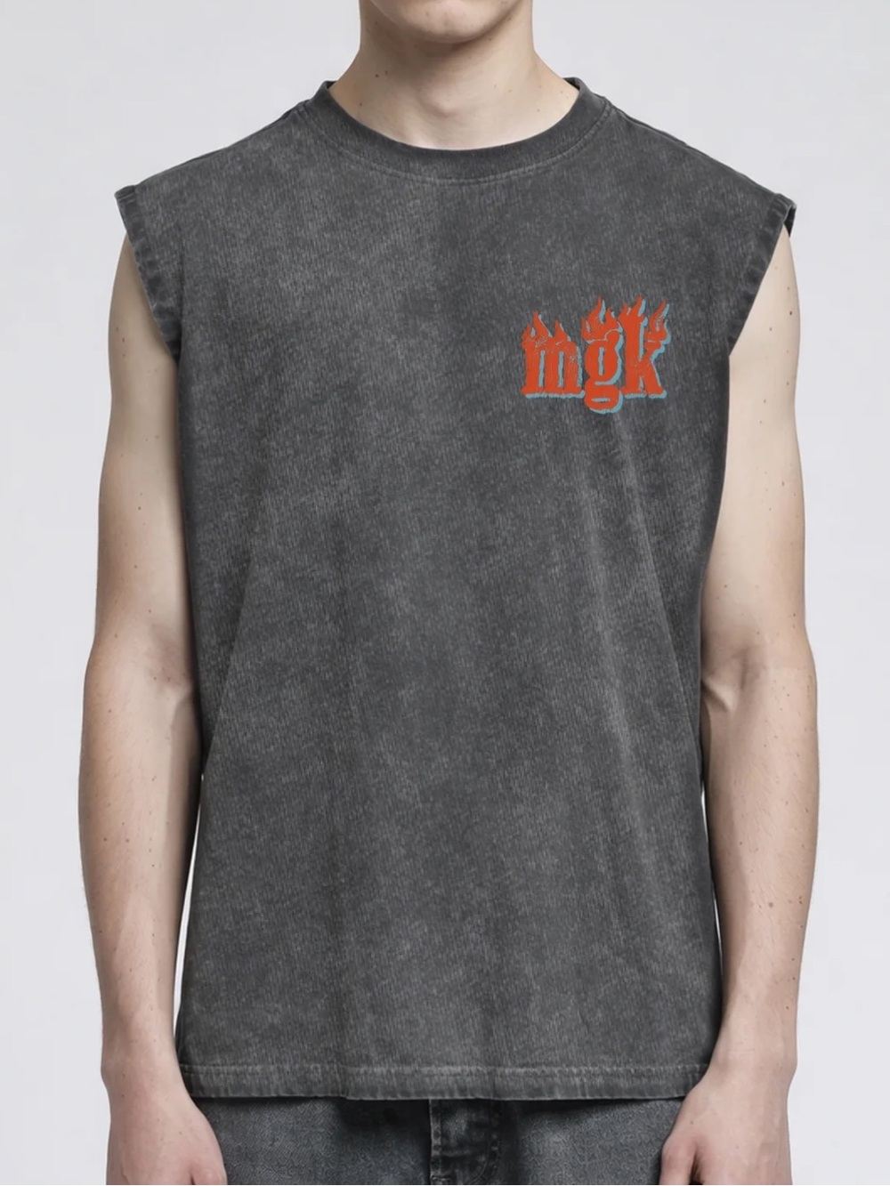 MGK Machine Gun Kelly Lost Americana Mineral Wash Sleeveless Muscle Tank NEW NWT